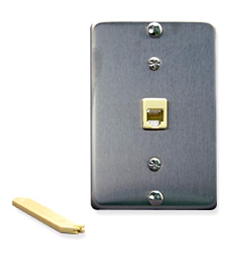 ICC-IC630DA6SS Wall Plate IDC 6P6C STAINLESS STEEL