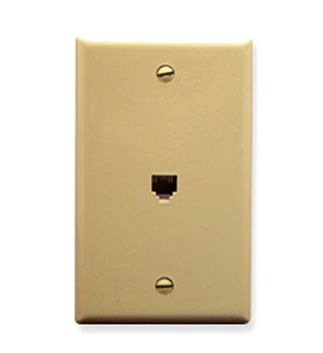 ICC-IC630E60IV WALL PLATE, VOICE 6P6C, IVORY