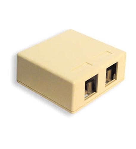 ICC-IC107SB2IV SURFACE MOUNT BOX, 2-PORT, IVORY