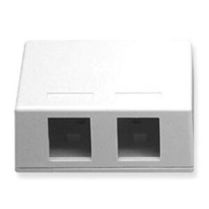 ICC-IC107SB2WH SURFACE MOUNT BOX, 2-PORT, WHITE