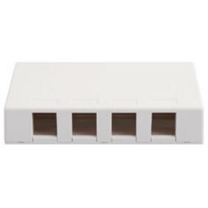 ICC-IC107SB4WH SURFACE MOUNT BOX, 4 PORT, WHITE