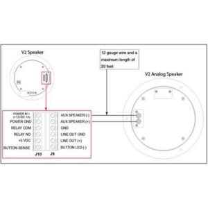 CD-011120 Auxiliary Speaker, Analog – Gray White