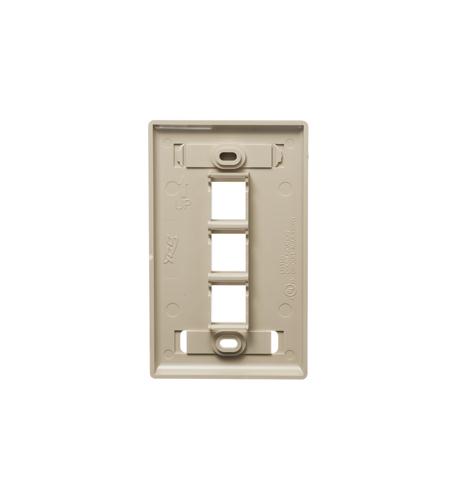 ICC-IC107S03IV FACEPLATE, ID, 1-GANG, 3-PORT, IVORY - Image 2