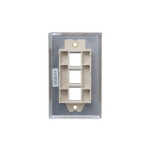 ICC-IC107SF3SS FACEPLATE, STAINLESS STEEL,1-GANG,3-PORT