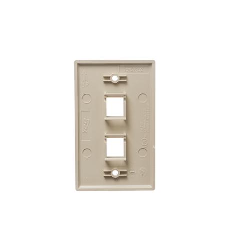 ICC-IC107F2CIV FACEPLATE, FLAT,1-GANG,2-PORT, 25PK, IV - Image 3