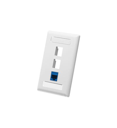 ICC-IC107S03WH FACEPLATE, ID, 1-GANG, 3-PORT, WHITE - Image 3