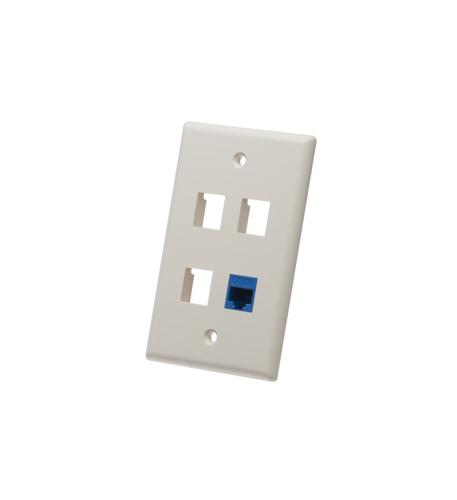 ICC-IC107F4CIV FACEPLATE, FLAT,1-GANG,4-PORT, 25PK, IV - Image 4