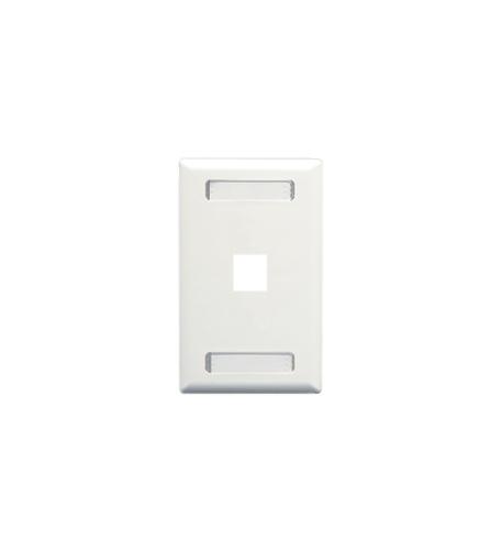 ICC-IC107S01WH FACEPLATE, ID, 1-GANG, 1-PORT, WHITE