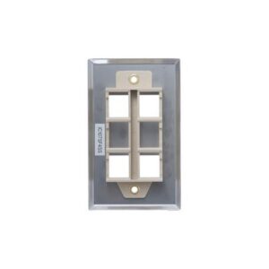 ICC-IC107SF4SS FACEPLATE, STAINLESS STEEL,1-GANG,4-PORT