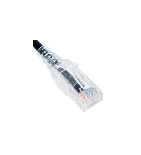 ICC-ICPCSY01BK PATCH CORD, CAT 6 SLIM CLEAR SR 10PK 1FT