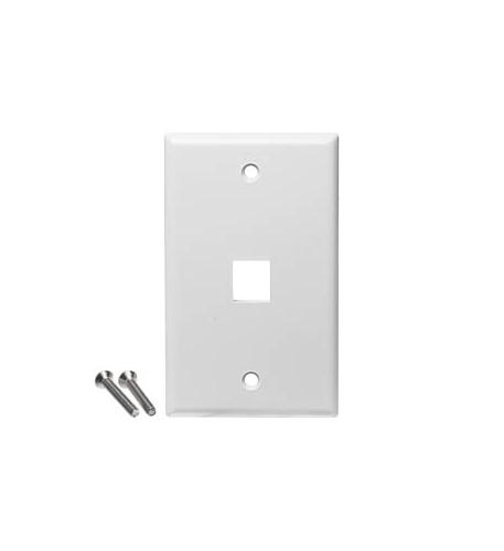 ICC-IC107F1CWH FACEPLATE, FLAT,1-GANG,1-PORT, 25PK, WH - Image 2