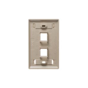 ICC-IC107S02IV FACEPLATE, ID, 1-GANG, 2-PORT, IVORY