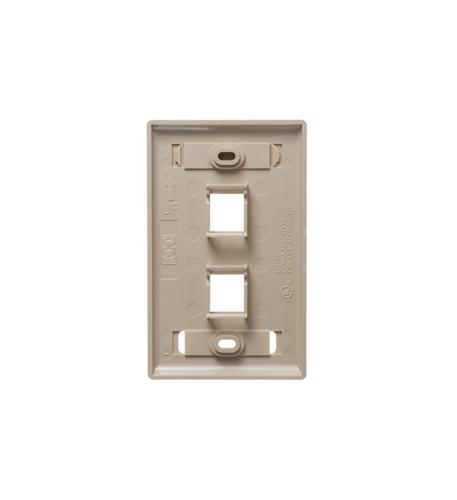 ICC-IC107S02IV FACEPLATE, ID, 1-GANG, 2-PORT, IVORY - Image 2