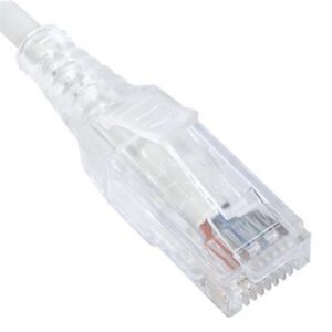 ICC-ICPCSH01WH PATCH CORD, CAT 6 SLIM CLEAR SR 1FT WH