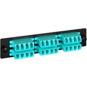 ICC-ICFOPL161G ADAPTER PANEL, 6-QUAD LC, 24F, AQUA, 10G