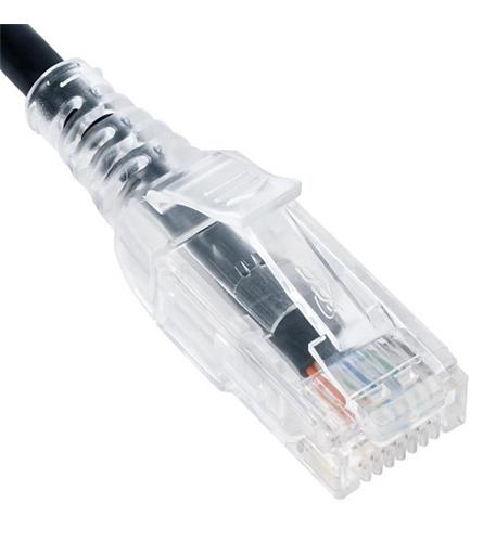ICC-ICPCSH01BK PATCH CORD, CAT 6 SLIM CLEAR SR 1FT BK