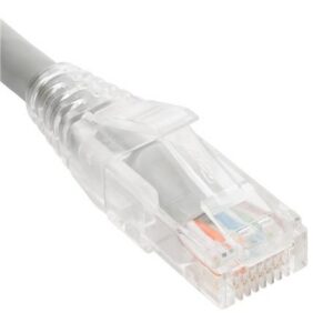 ICC-ICPCST07GY PATCH CORD, CAT6, CLEAR BOOT, 7′ GRAY