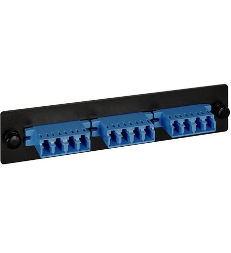 ICC-ICFOPL16BK LGX ADAPTER PANEL, 3 QUAD LC,12F,BLUE,SM