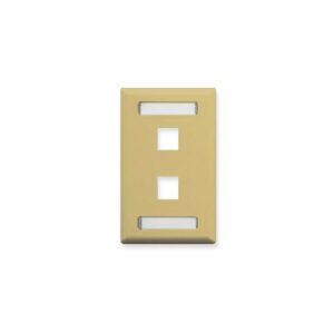 ICC-IC107S02IV FACEPLATE, ID, 1-GANG, 2-PORT, IVORY